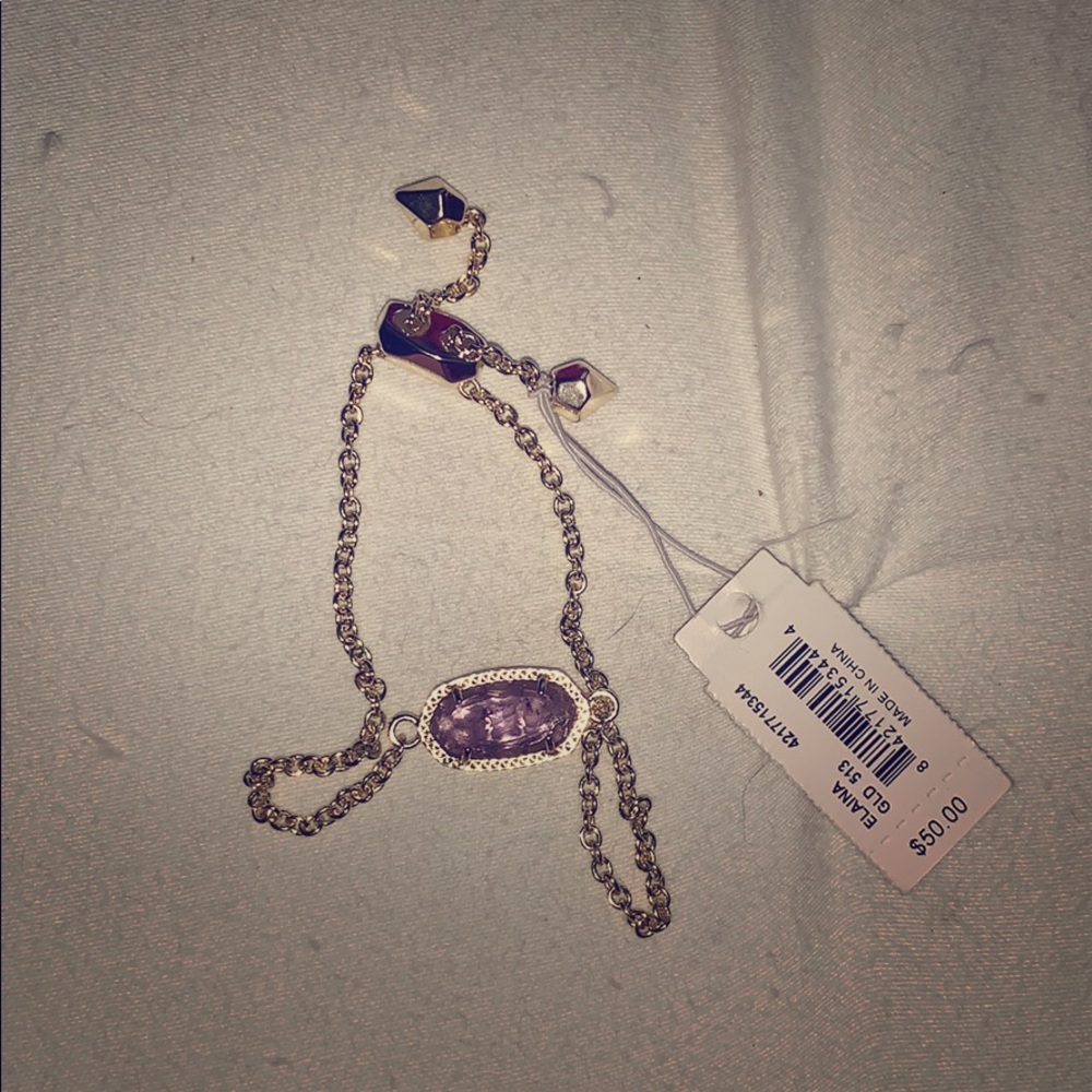 Purple and Gold Kendra Scott adjustable bracelet